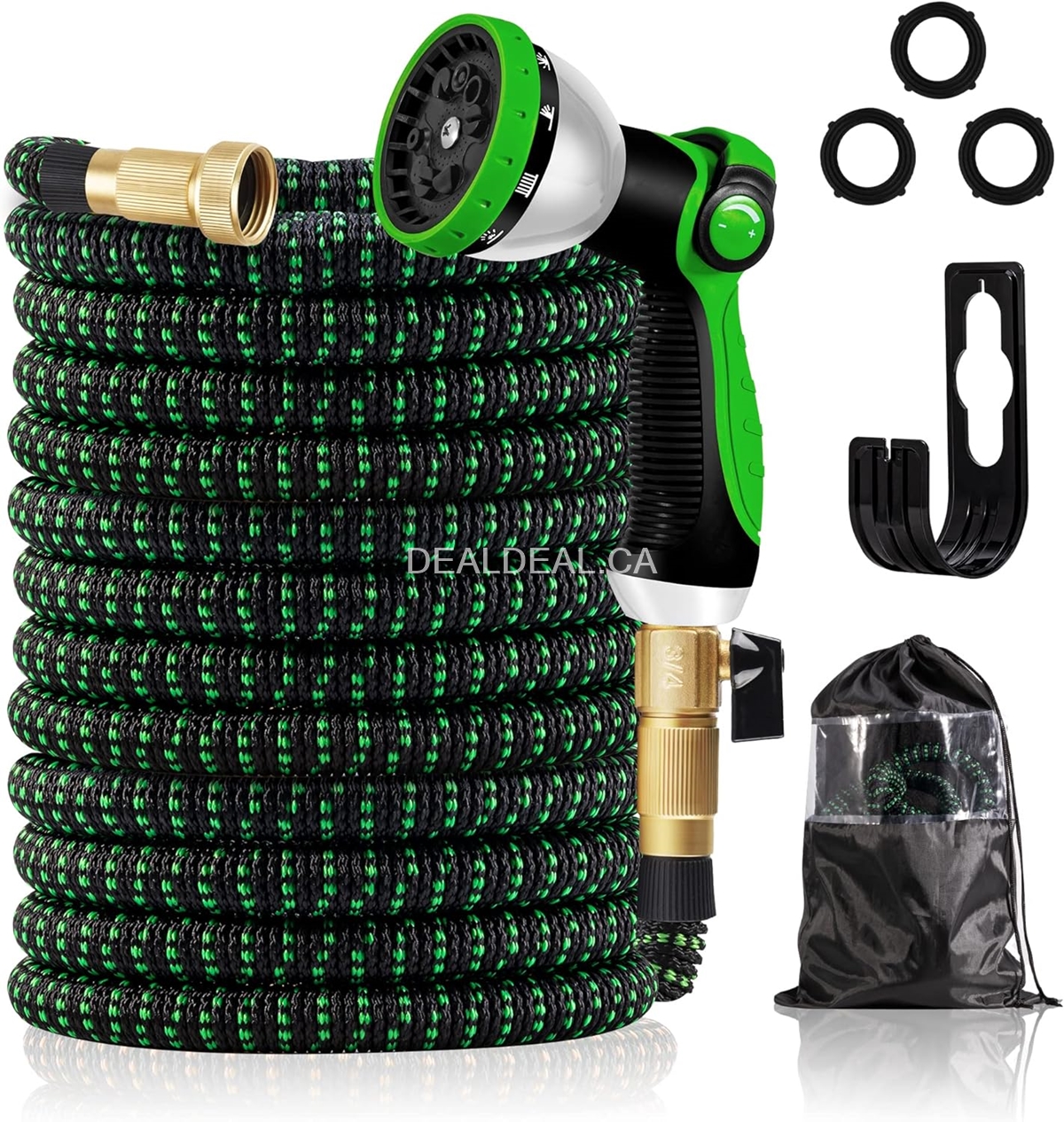 Expandable Garden Hose 100ft - Flexible Retractable Water Hose with10 Function Sprayer Nozzle photo 1