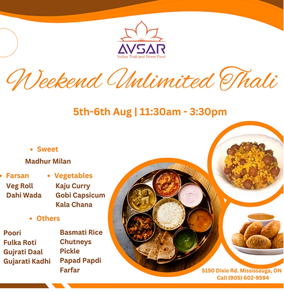 Weekend Unlimited Thali at Avsar Indian Restaurant photo 1