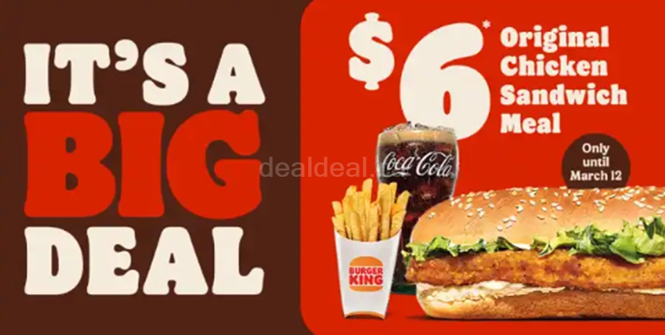 $6 Original Chicken Sandwich Combo Meal photo 1