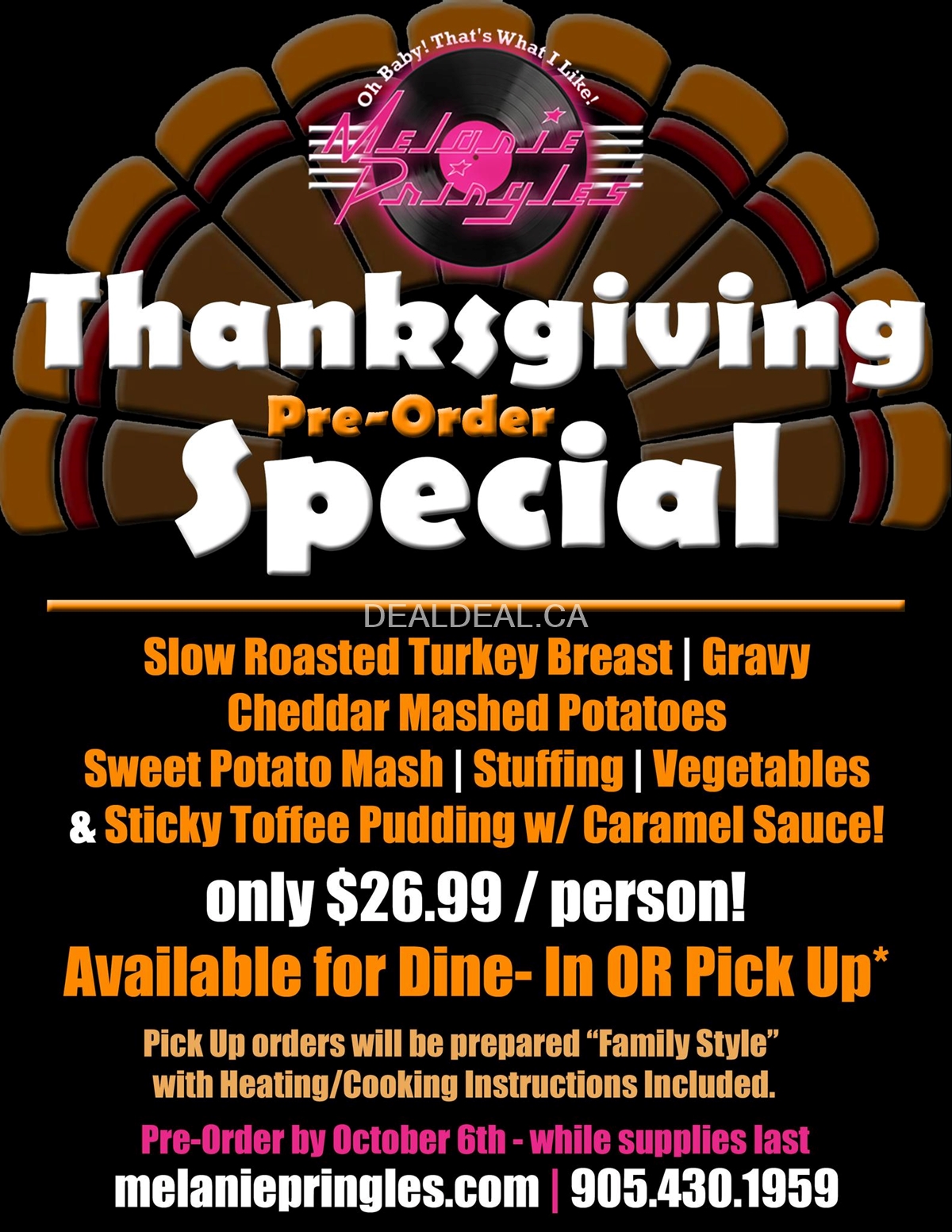 Thanksgiving Pre-order Special at Melanie Pringles photo 1
