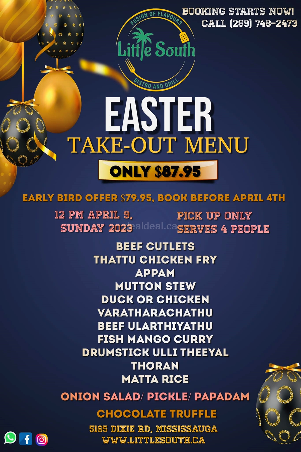Easter Take out menu at Little South photo 1