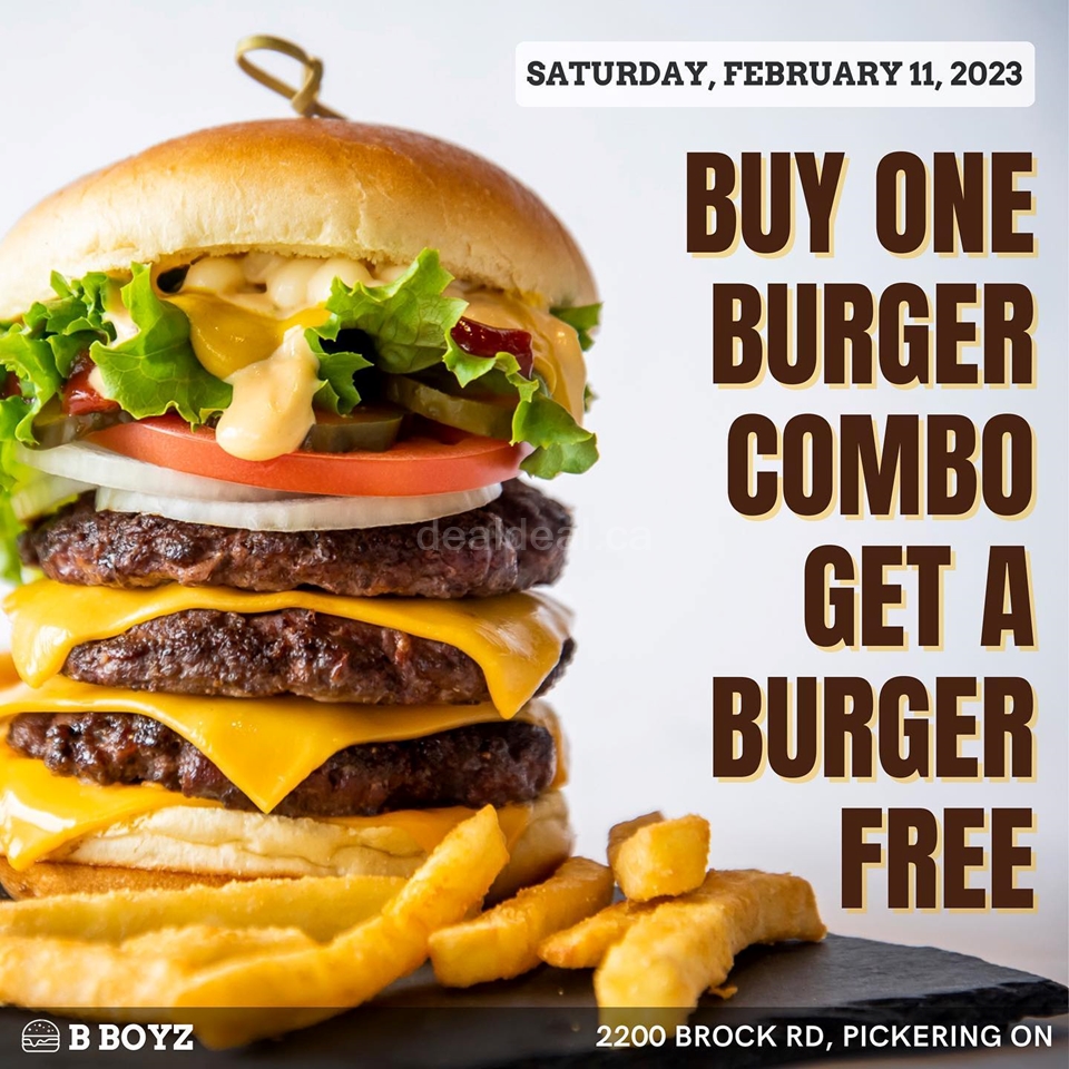 Buy one burger with a combo and get a second burger free at Pickering Location Only photo 1