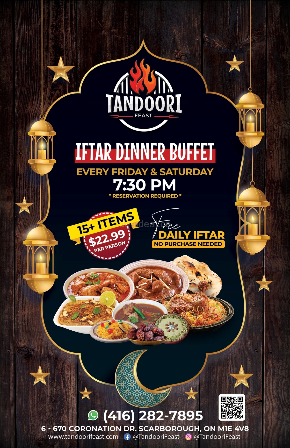 Iftar Dinner Buffet on Friday and Saturday nights throughout the holy month of Ramadan at Tandoori Feast photo 1