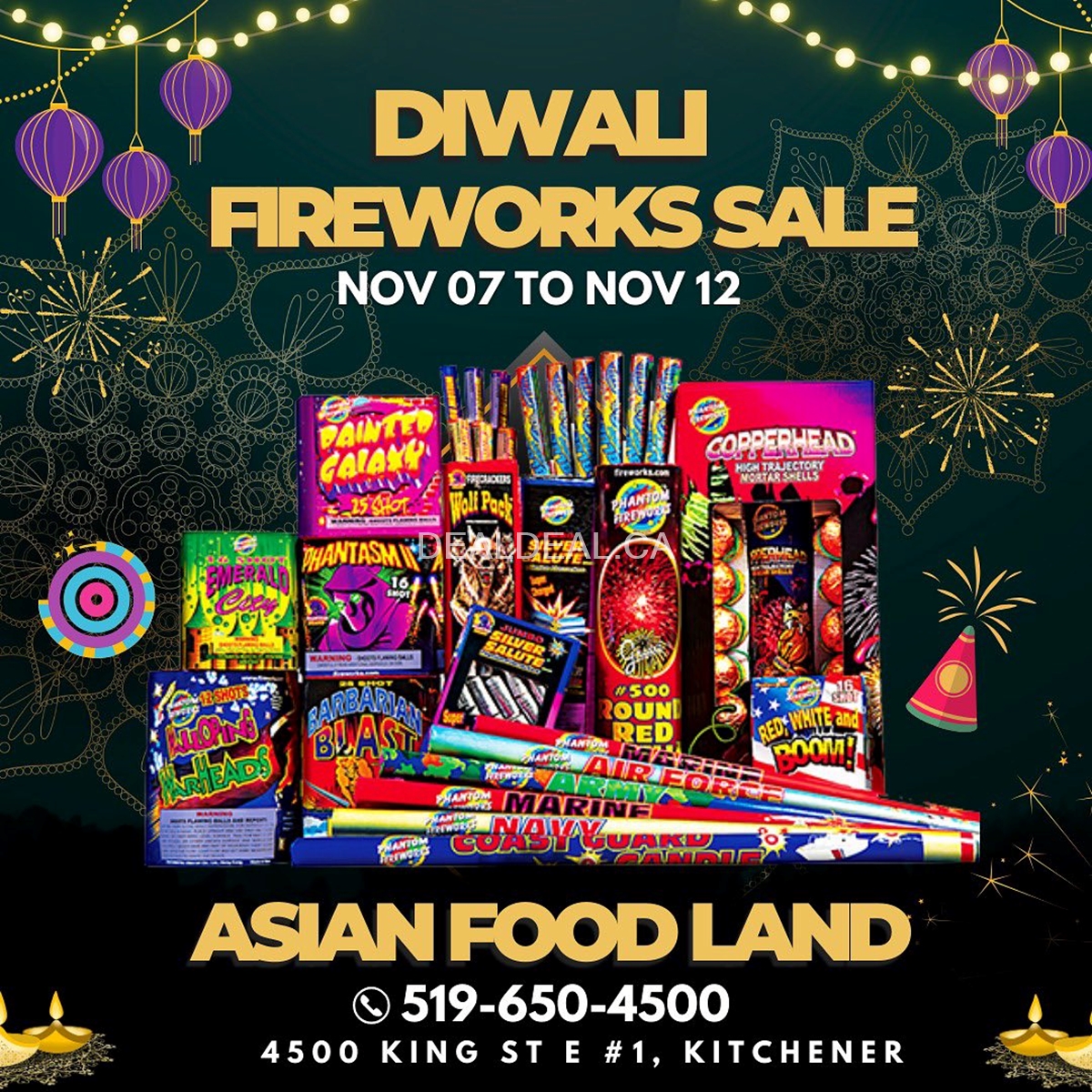 Diwali Fireworks Sale at Asian Food Land - Kitchener photo 1