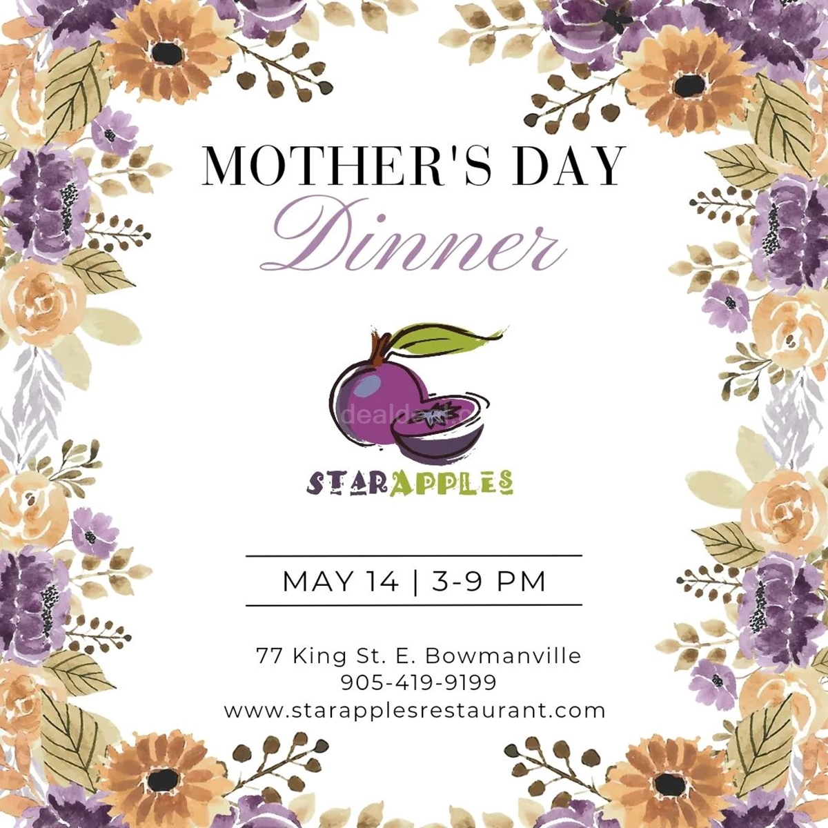 Treat mom to a special dinner at Starapples photo 1