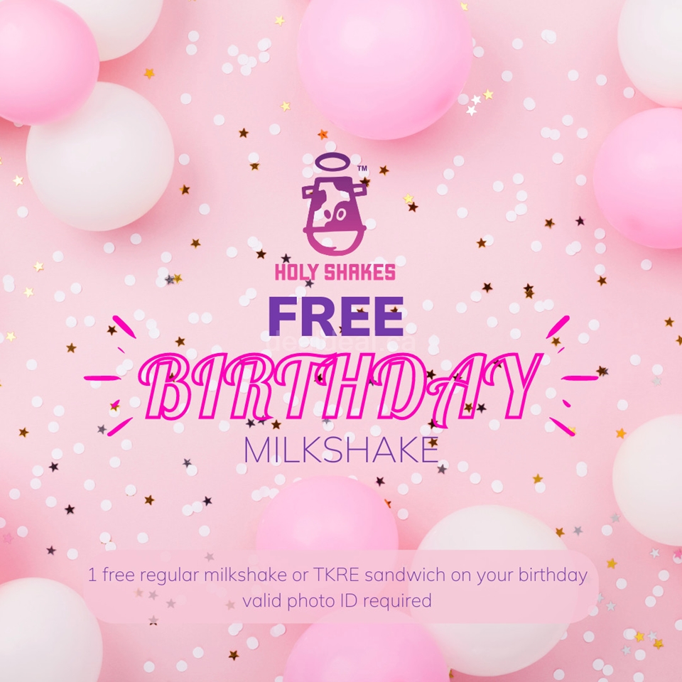 Come by any Holy Shakes on your birthday for a FREE regular milkshake on your special day photo 1