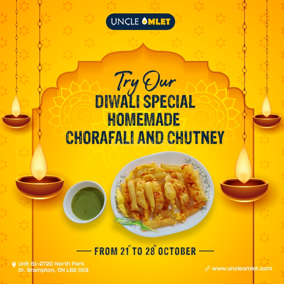 Diwali Special Chorafali and chutney at Uncle Omlet photo 1