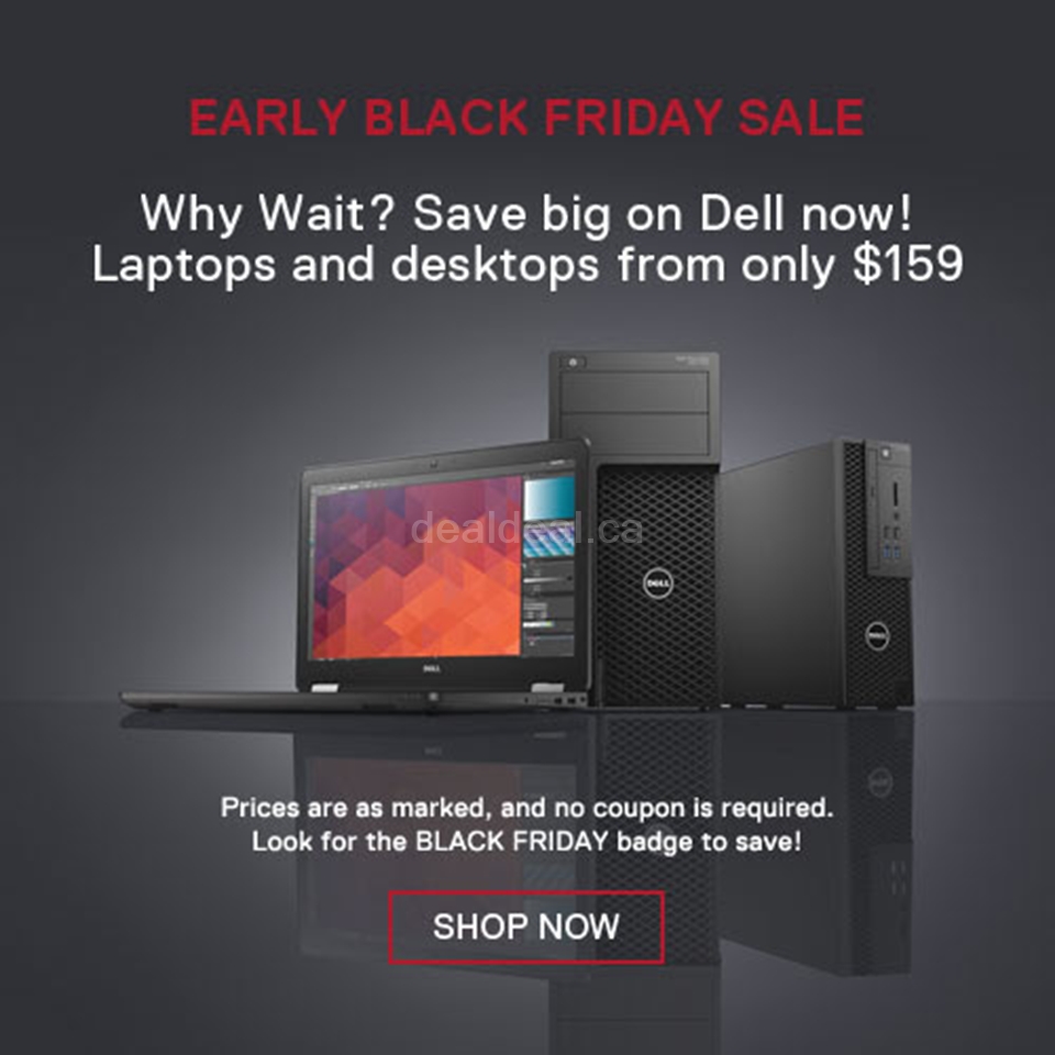 Black Friday savings with Dell start now! Systems from only $159 photo 1