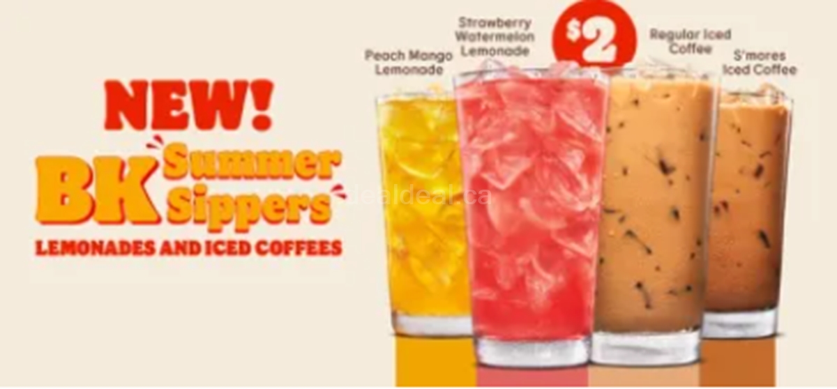 $2 Summer Sippers at Burger King photo 1