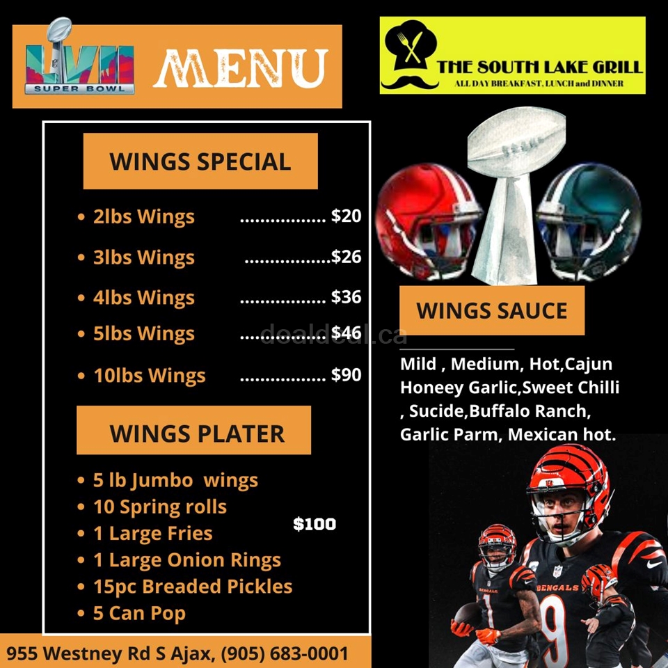 Super Bowl Menu photo 1