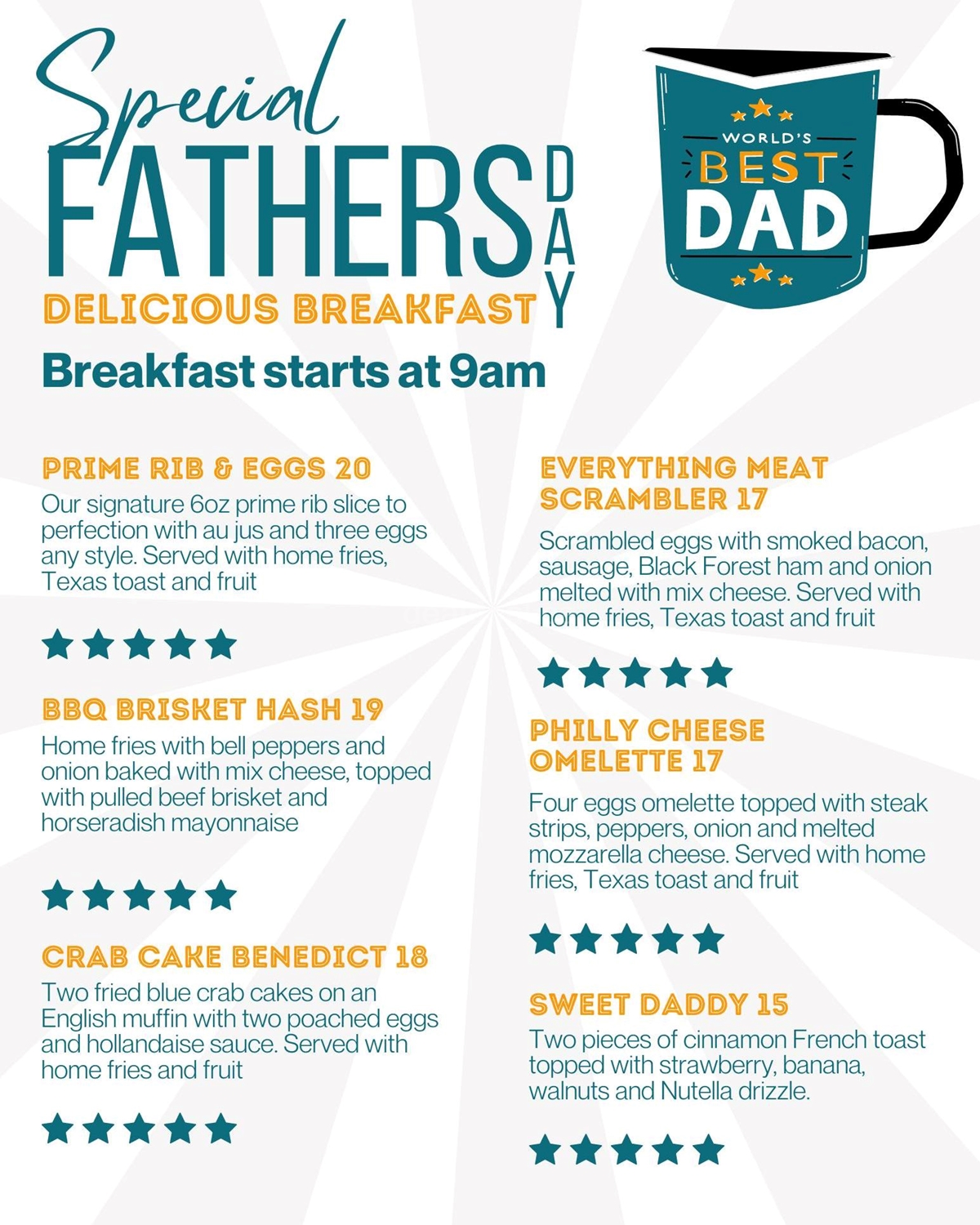 Treat Dad to a special meal at Portly Piper Oshawa for Father's Day photo 1