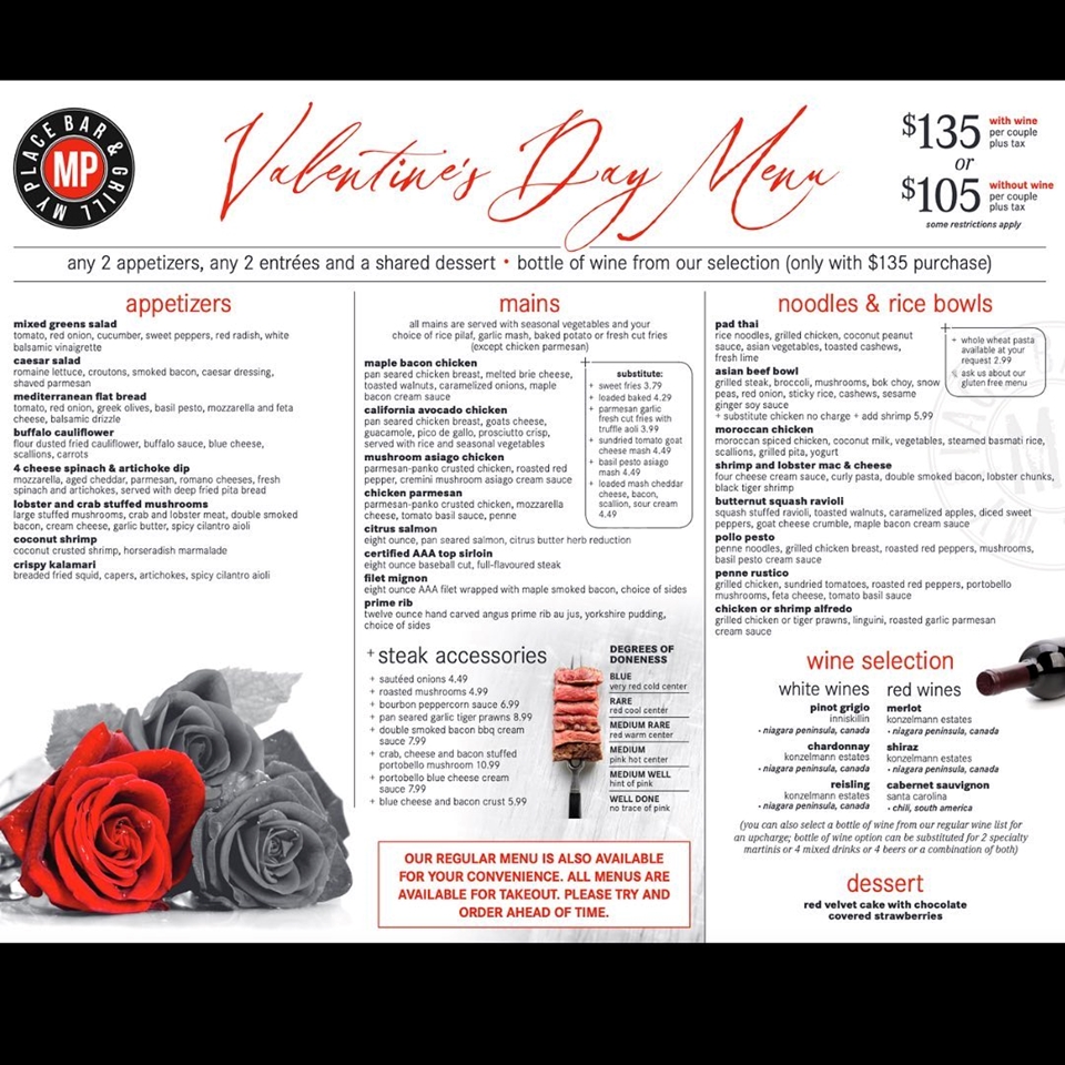 Valentine's Day menu photo 1