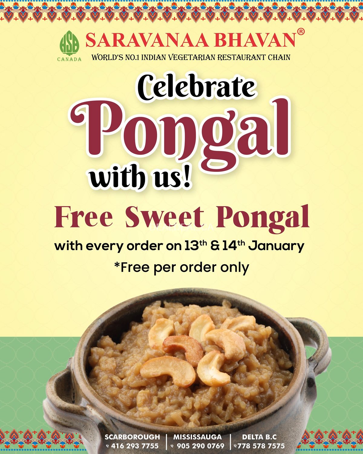 Pongal delights await at Saravanaa Bhavan photo 1