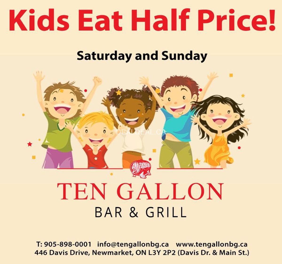 Kids eat half Price at Ten Gallon Bar and Grill photo 1