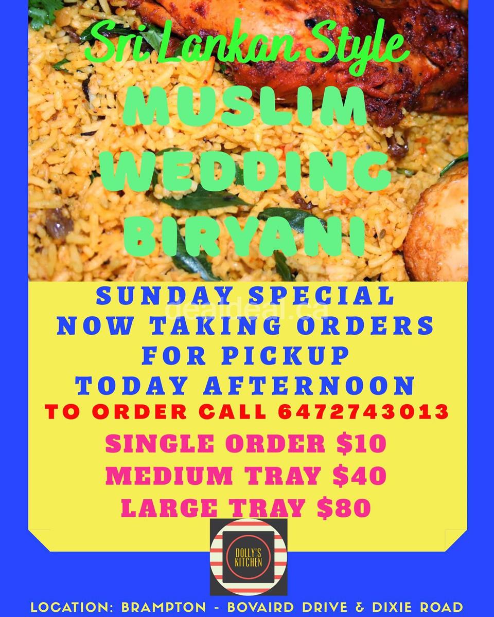 SriLankan Style Muslim Wedding Biryani at Brampton, Ontario photo 1