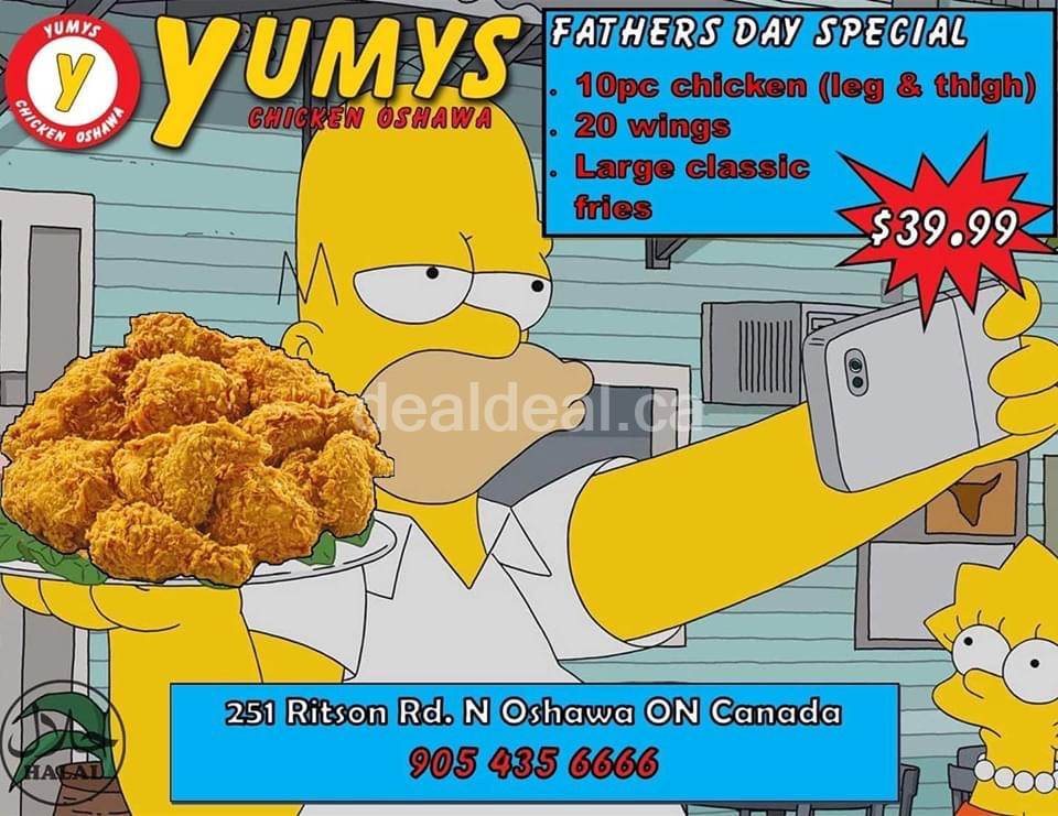 Father’s Day Special at yumys chicken Oshawa photo 1