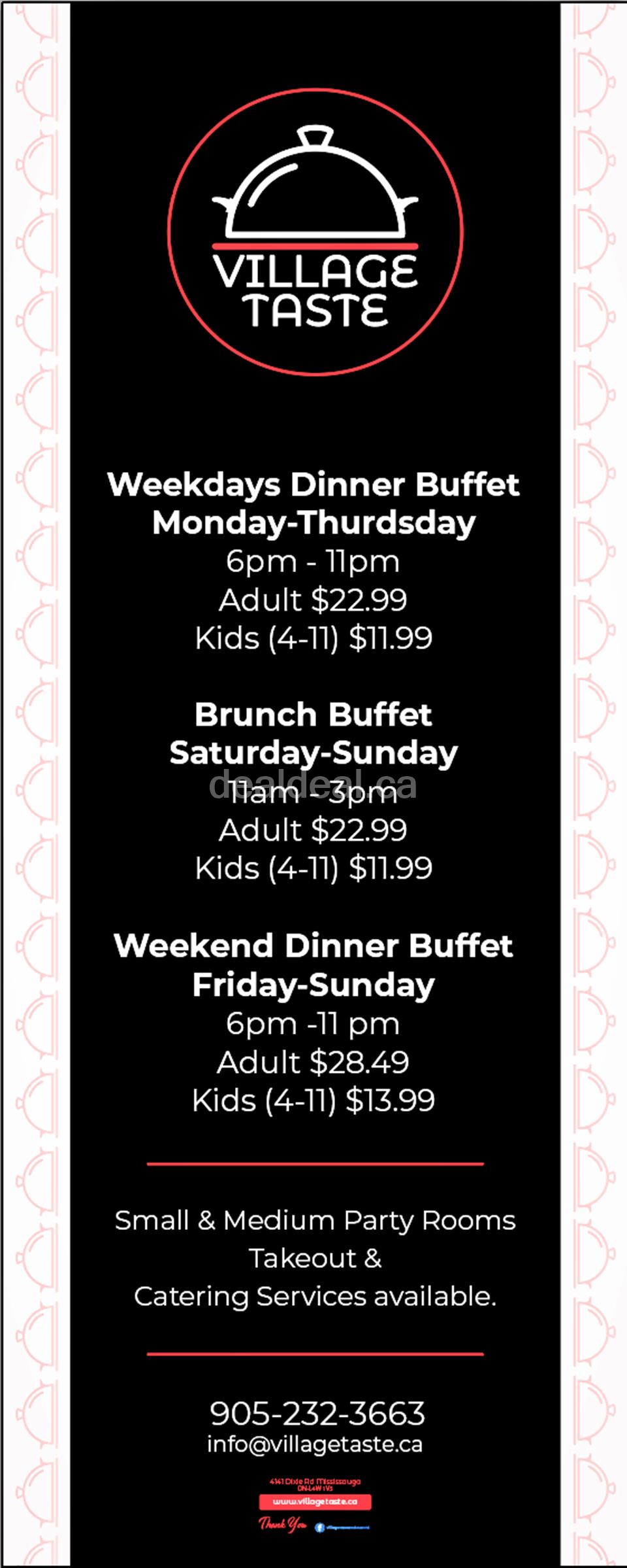 Enjoy Dinner buffet Everyday and Brunch buffet on Weekend at Village Taste photo 1