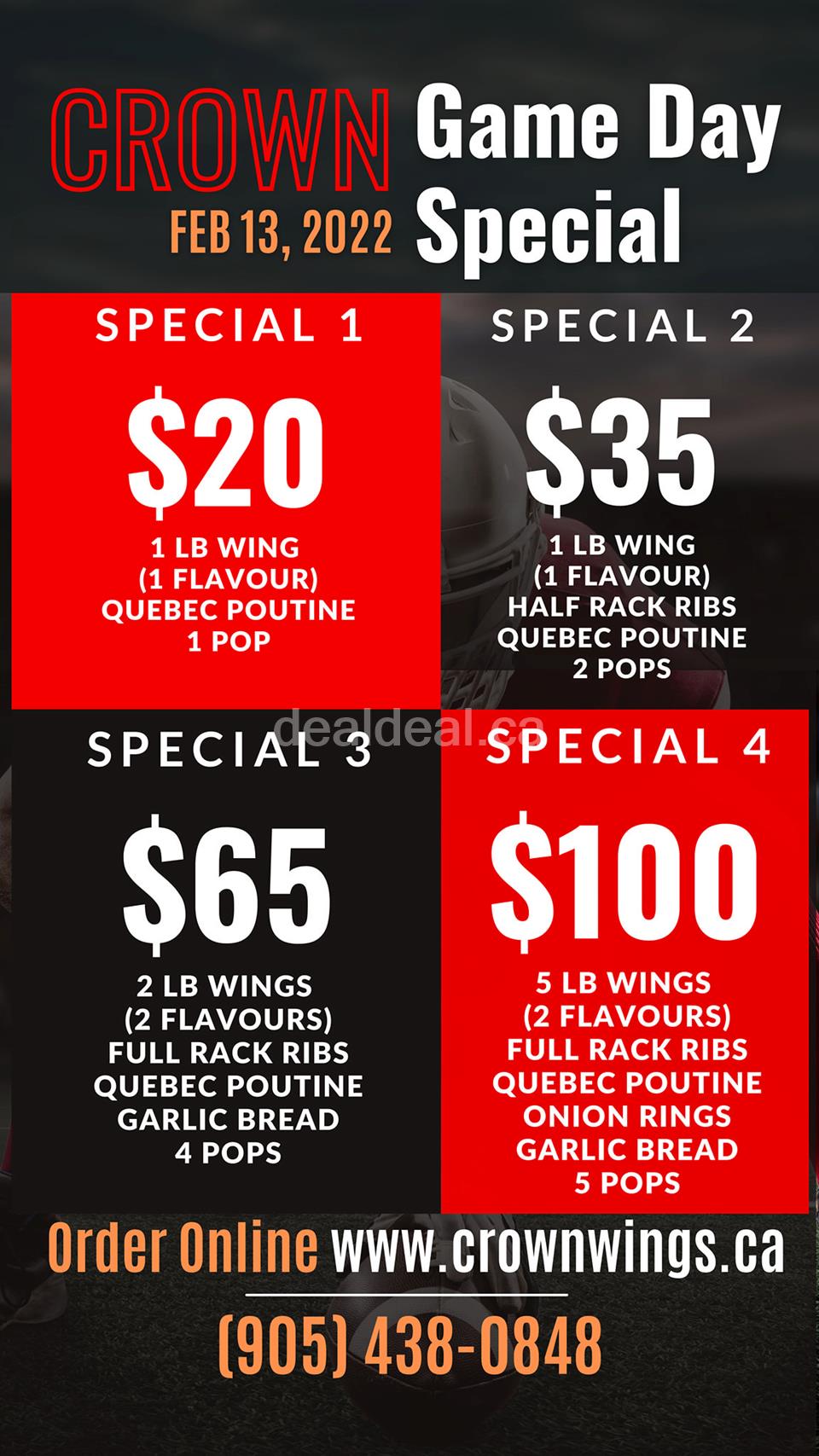 Game Day Special at Crown Wings photo 1