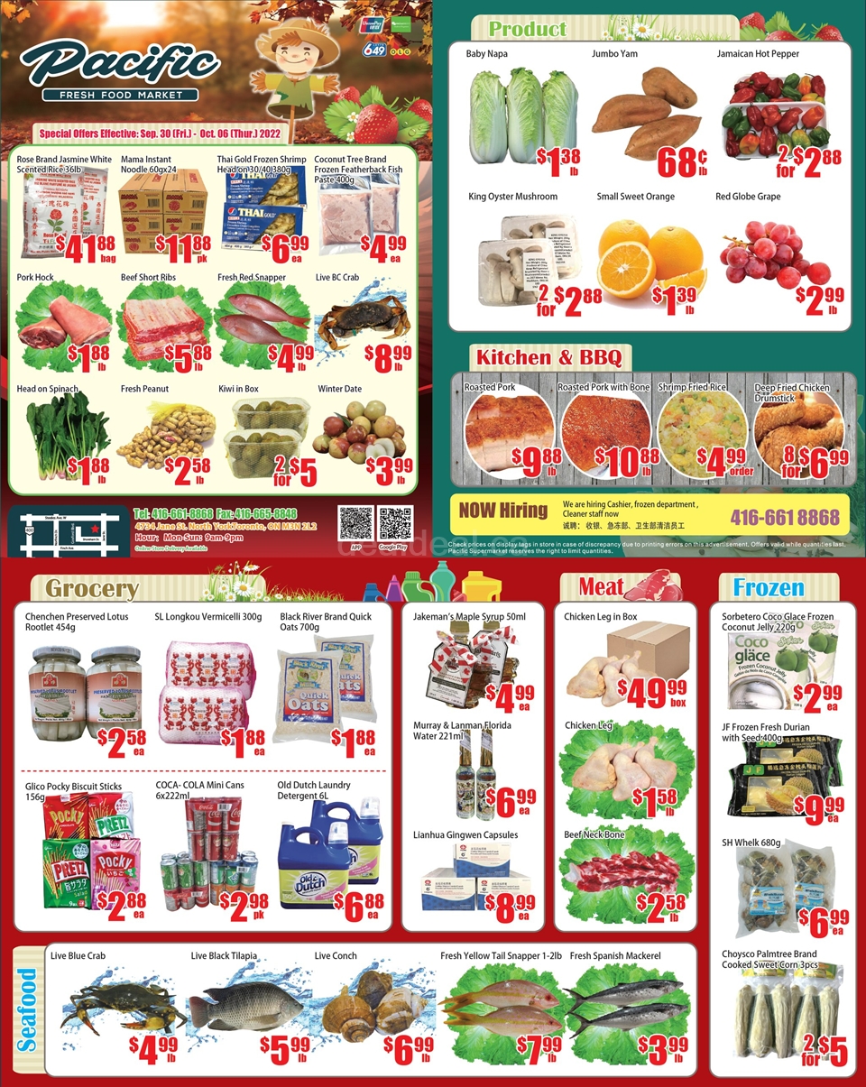 Pacific Fresh Food Market's Flyer from Sep 30 - Oct 06 photo 1
