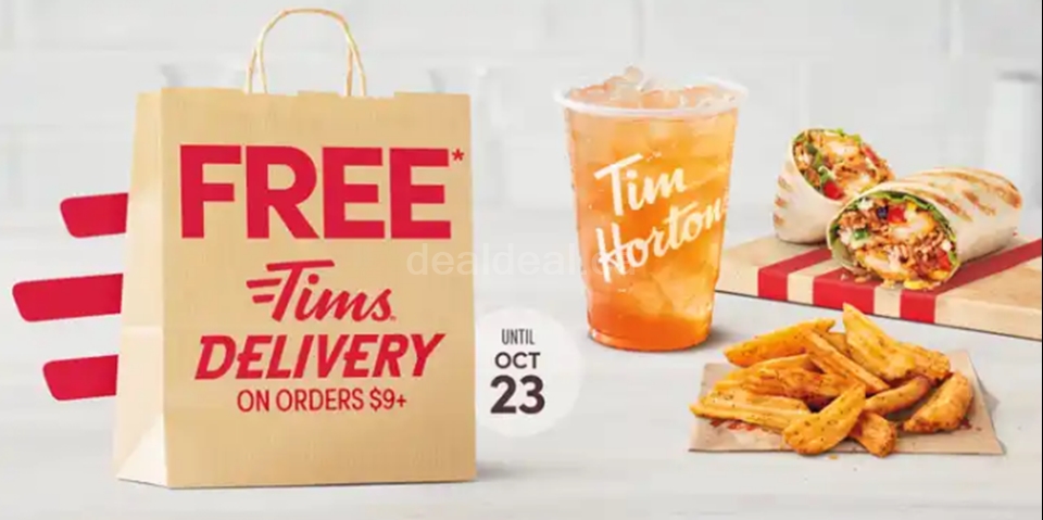 Enjoy free delivery on Tims app orders over $9 photo 1