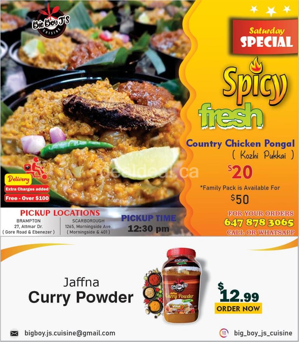 Weekend Deals - Spicy Fresh Country Chicken Pongal from Big Boy JS Cuisine photo 1