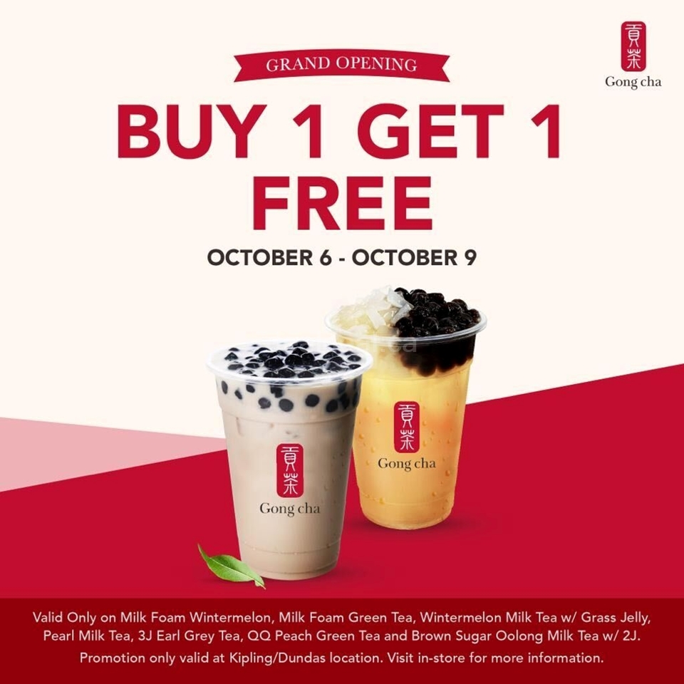 GRAND OPENING BOGO special on select drinks at Gong Cha photo 1