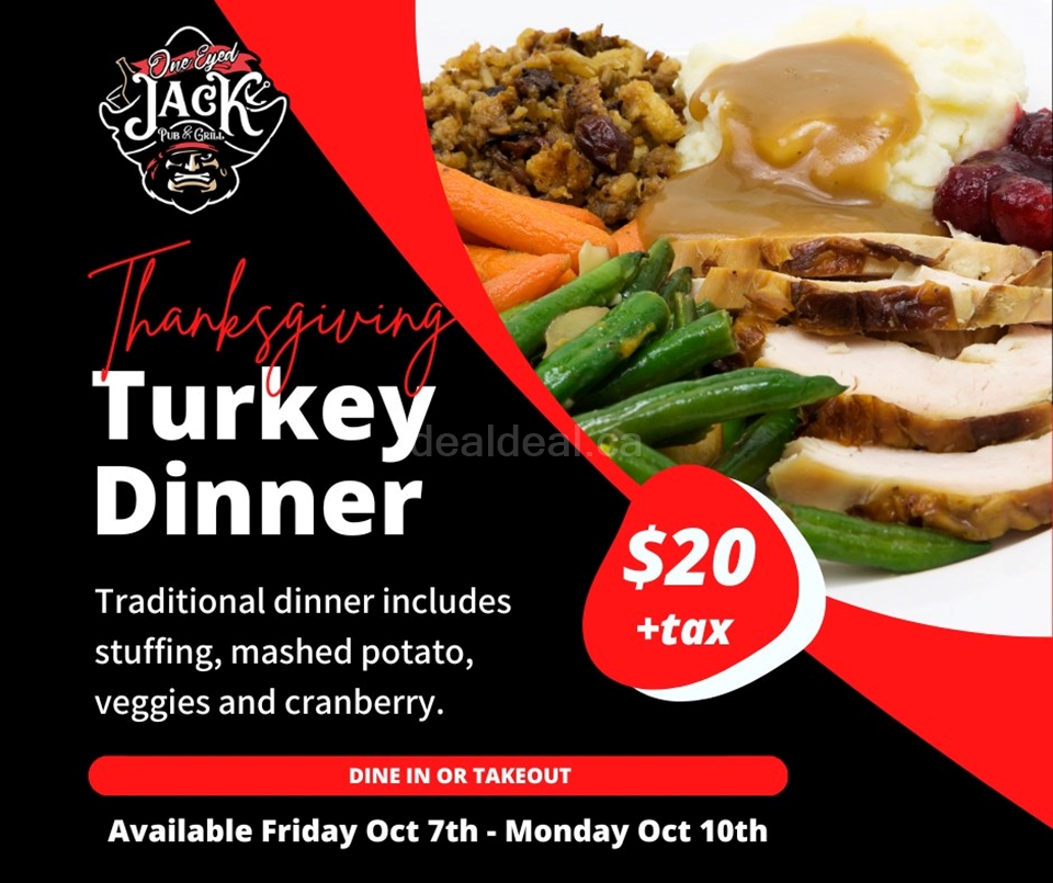 Enjoy a special thanksgiving dinner at One Eyed Jack this weekend photo 1