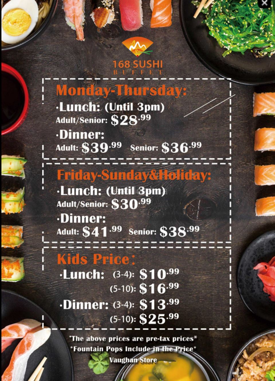 All You Can Eat Buffet at 168 Sushi Buffet photo 1