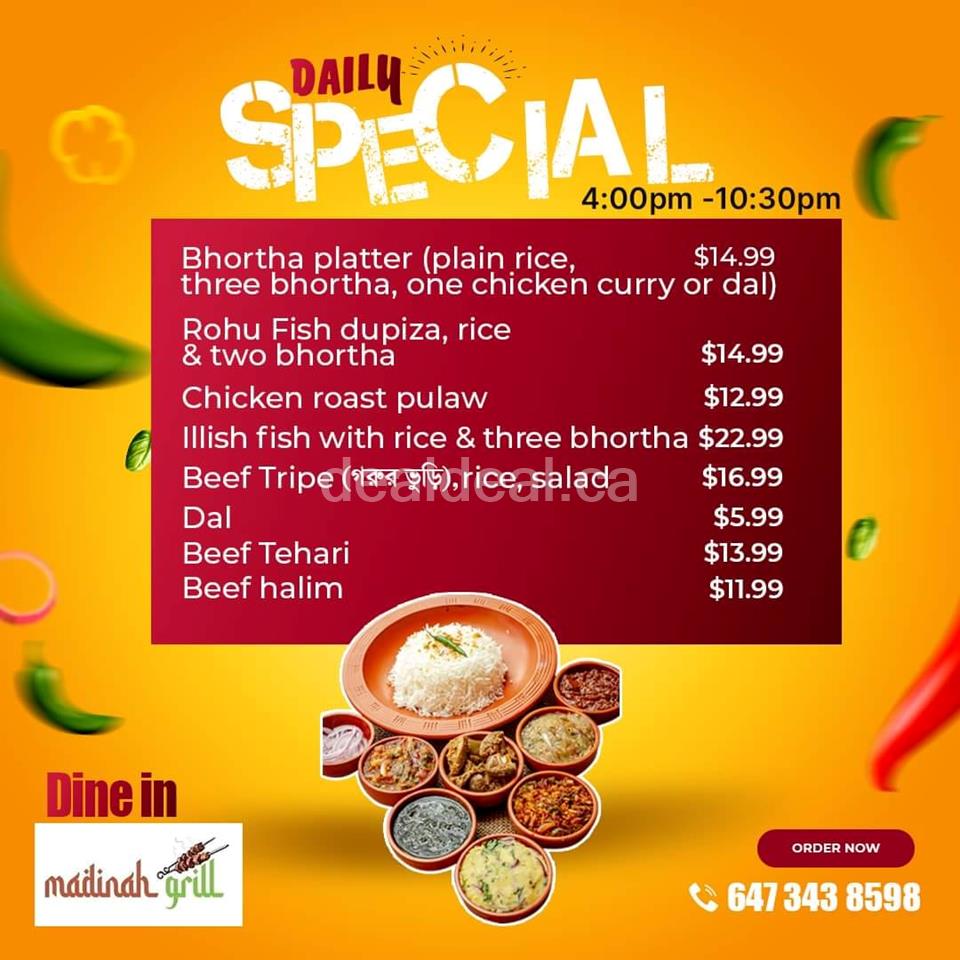 Daily Special at Madinah Grill photo 1