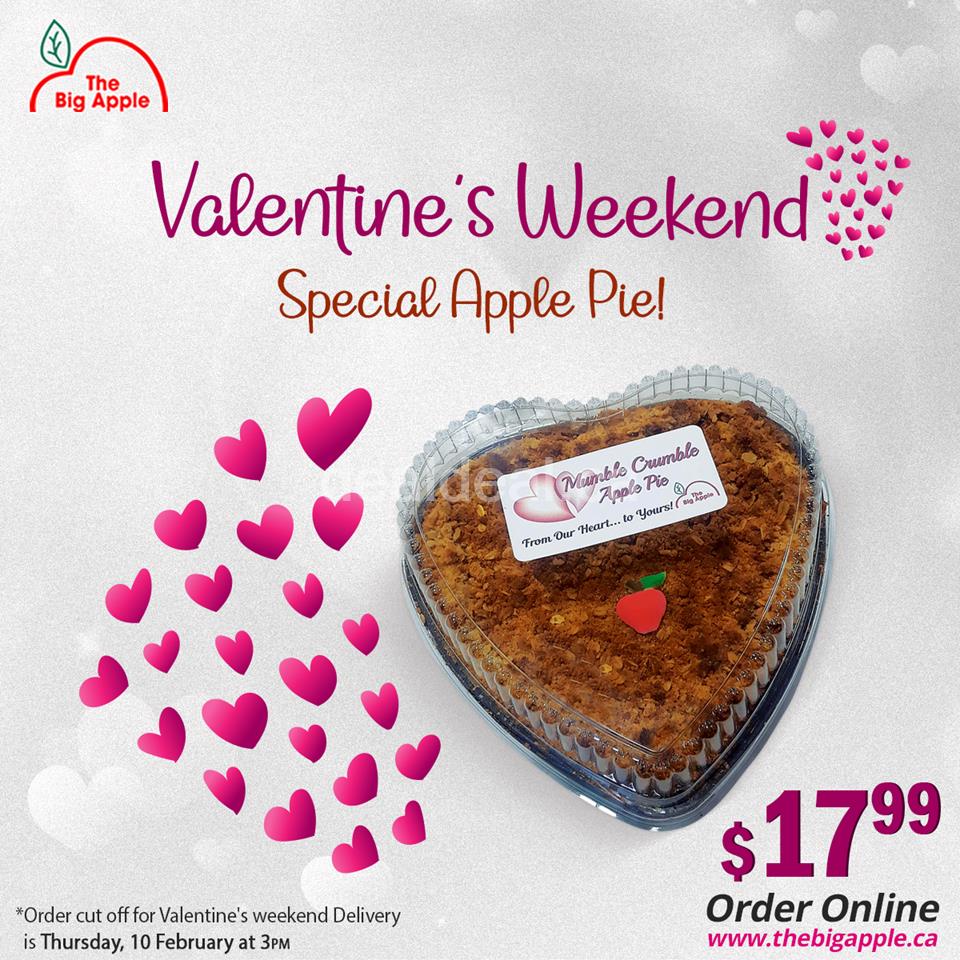 Velentine's Weekend Special Apple Pie At The Big Apple photo 1