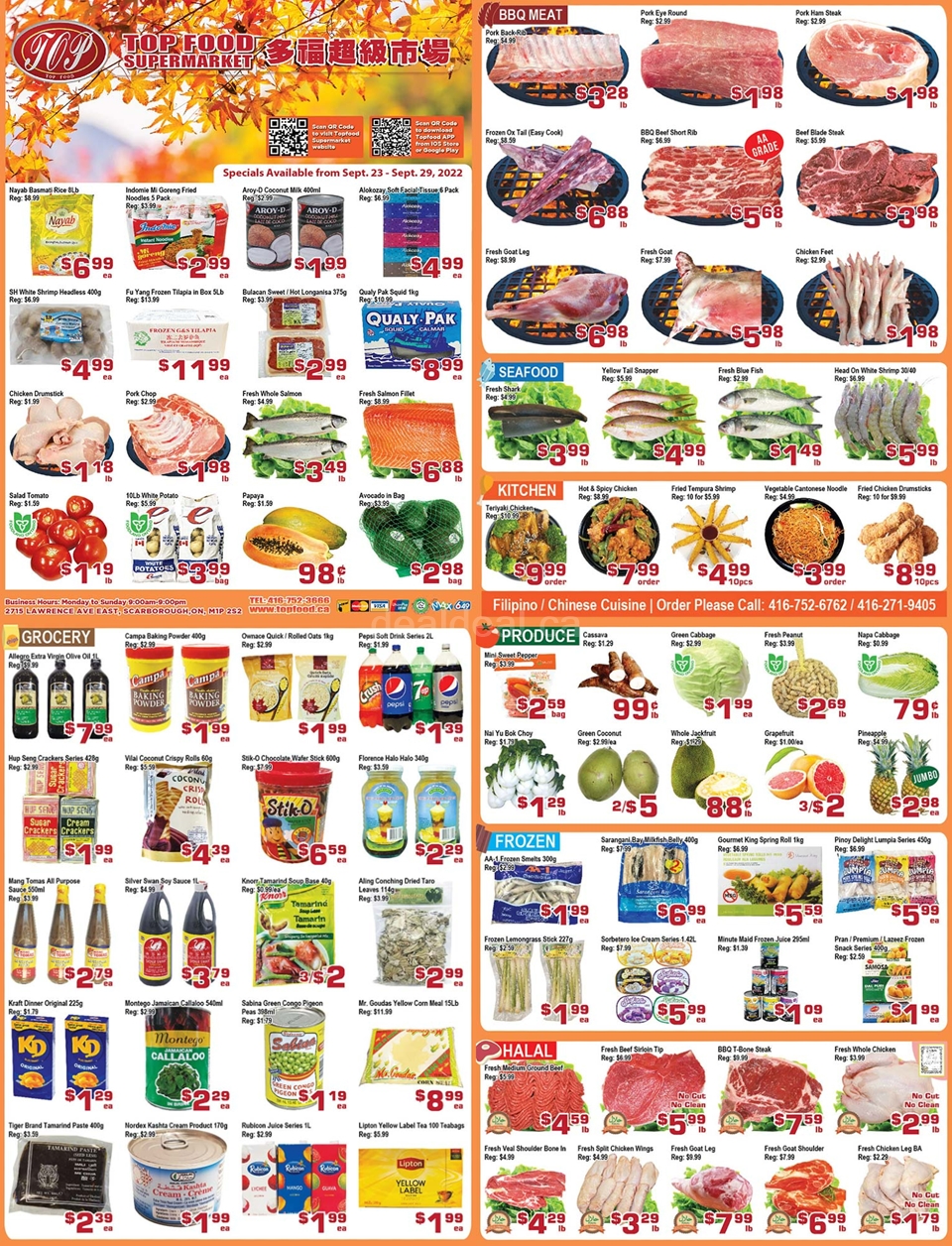Top Food Supermarket's Weekly Flyer from Sept 23-29 photo 1