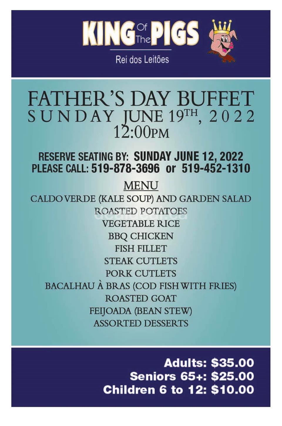 Father’s Day Buffet at Rei Dos Leitoes - King of the Pigs Restaurant photo 1