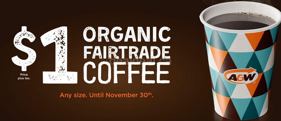 Organic Fairtrade coffee for $1 photo 1