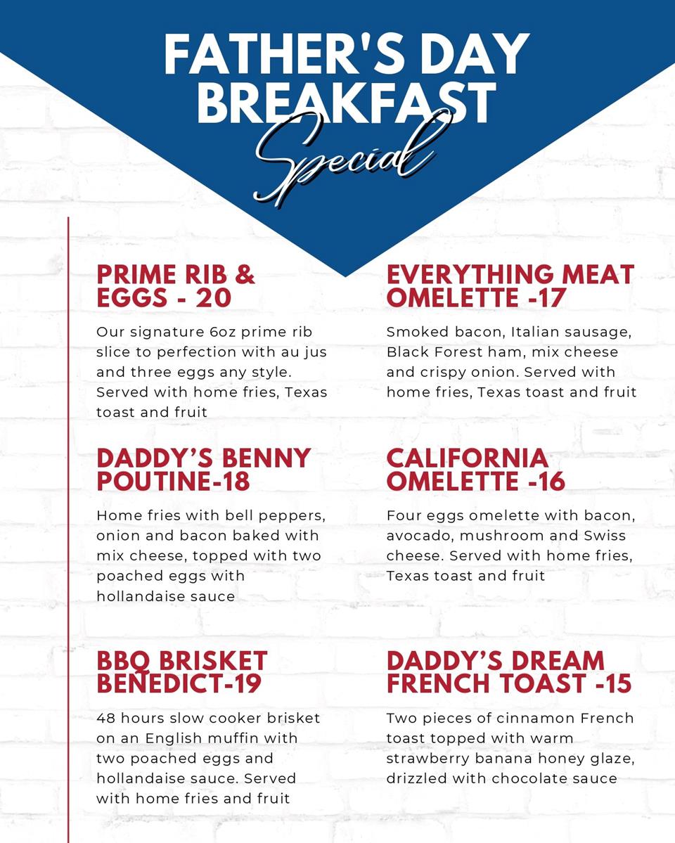 Father's Day Breakfast Special at One Eyed Jack - Oshawa photo 1