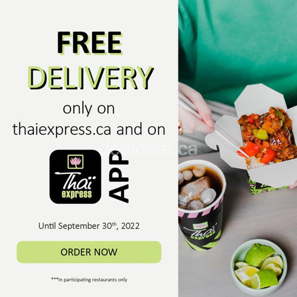Get FREE delivery from Thai Express for the entire month of September! photo 1