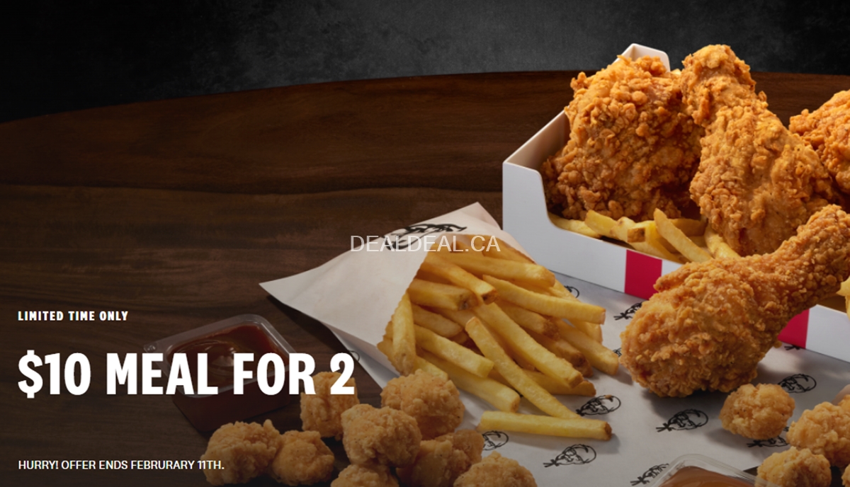 $10 Meal for two at KFC Canada photo 1