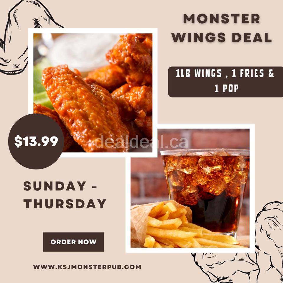 MONSTER WINGS DEAL photo 1