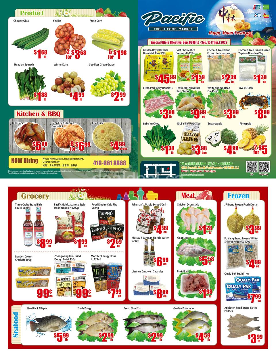 Pacific Fresh Food Market's Flyer from Sep 09 to Sep 15 photo 1