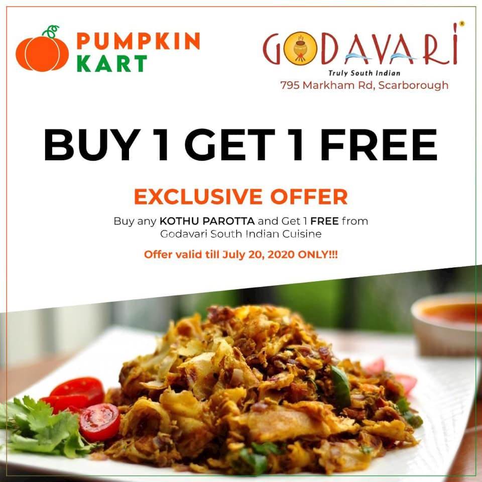 Buy any KOTHU PAROTTA and Get 1 FREE from Godavari South Indian Cuisine photo 1