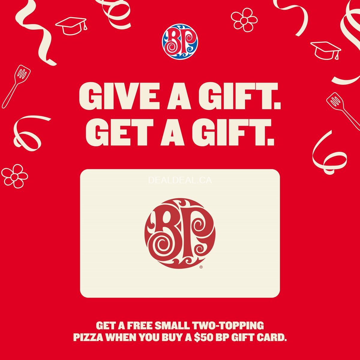 Boston Pizza gives you a free small pizza with two toppings photo 1