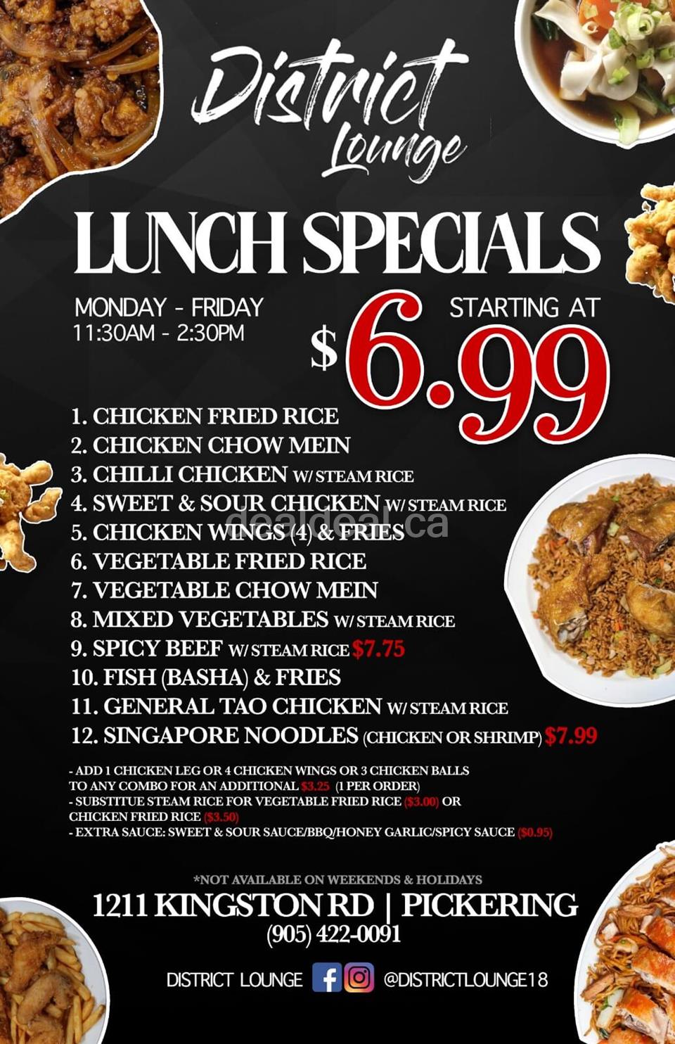 Lunch Specials at District Lounge photo 1