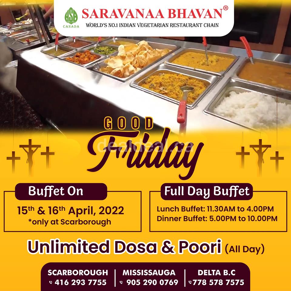 Good Friday Special Buffet at Saravanaa Bhavan photo 1