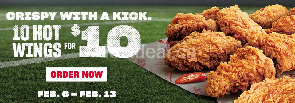 10 FOR $10 HOT WINGS at KFC Canada photo 1