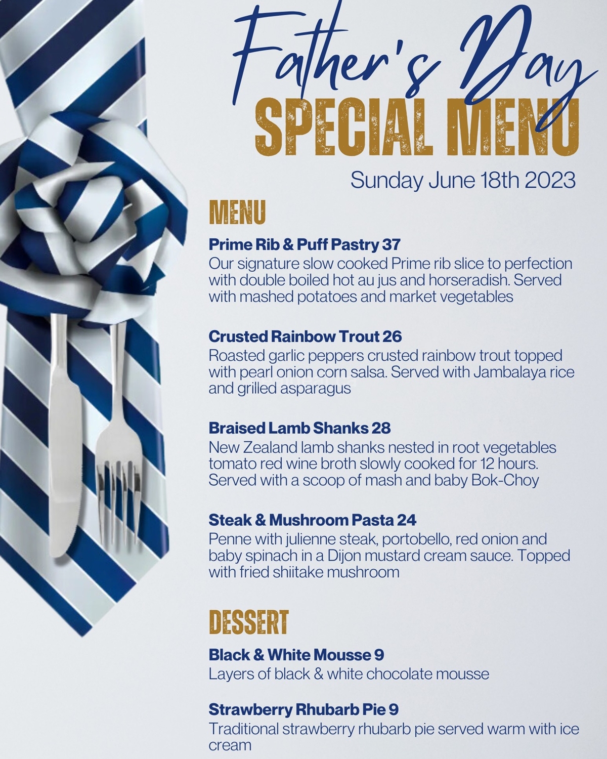 Treat Dad to a special meal at One Eyed Jack photo 2
