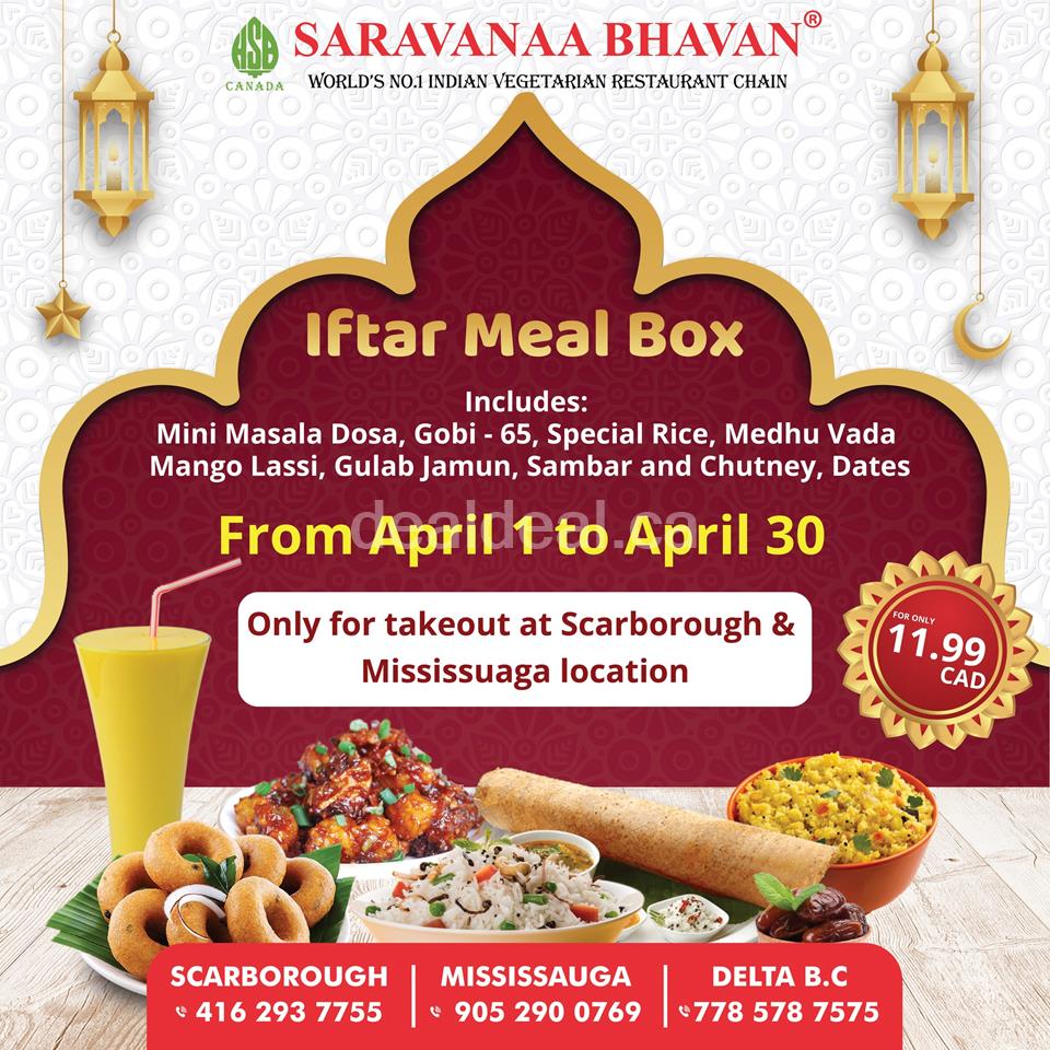 Enjoy special Iftar Meal Box at Saravanaa Bhavan photo 1