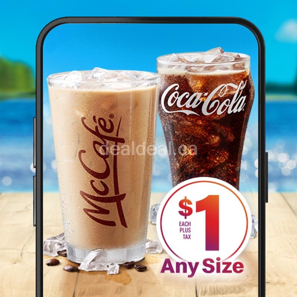 Get ANY SIZE Fountain or Iced Coffee for $1 plus tax exclusively on the app photo 1