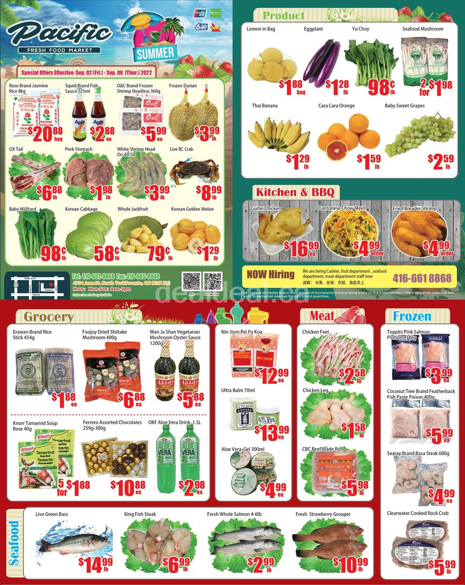 Pacific Fresh Food Market's Flyer from Sep 02 to Sep 08 photo 1