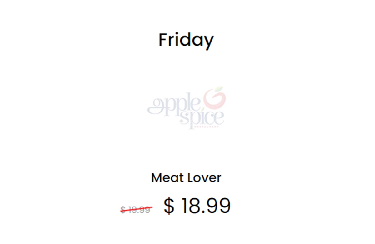Daily Deals at Applespice Restaurant photo 5