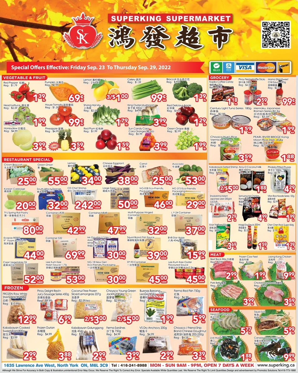 Superking Supermarket's Weekly Specials from September 23rd - 29th photo 1