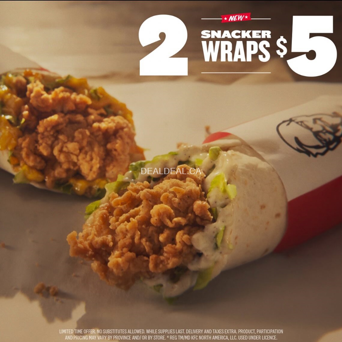 2 FOR $5 Wraps at KFC Canada photo 1